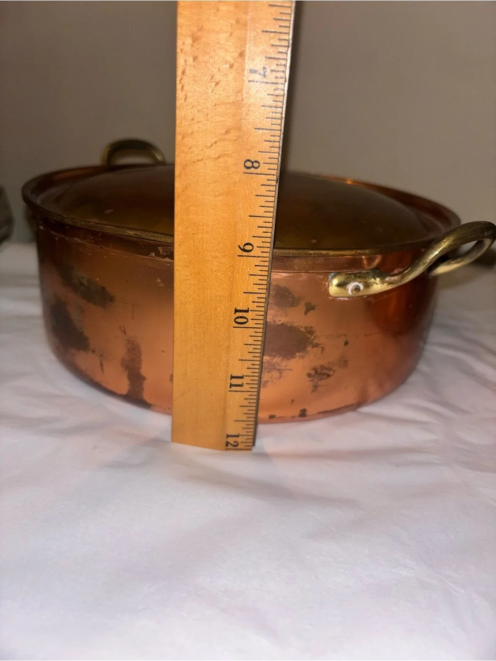 Copper Dutch Oven Pot Tagus Portugal with Lid and unbranded Bundt Cake Pan Mold
